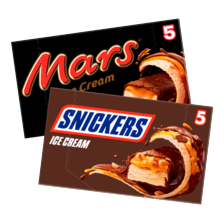 Mars, Twix, Snickers of Snickers gold ice bars